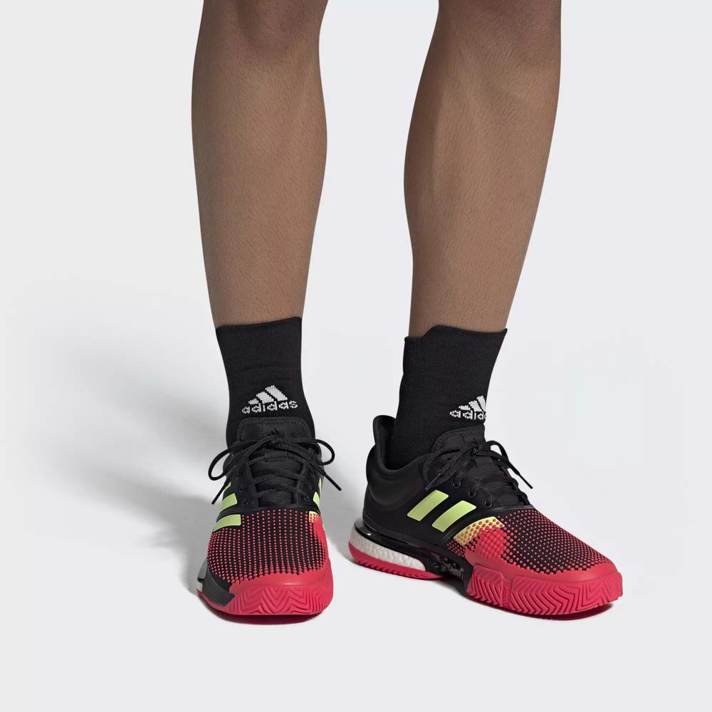 Adidas SoleCourt Boost Zapatillas De Tenis Negros Para Hombre (MX-38176)